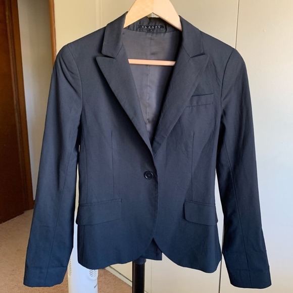 Theory Black Wool Blazer Jacket Size 4 - Picture 5 of 11